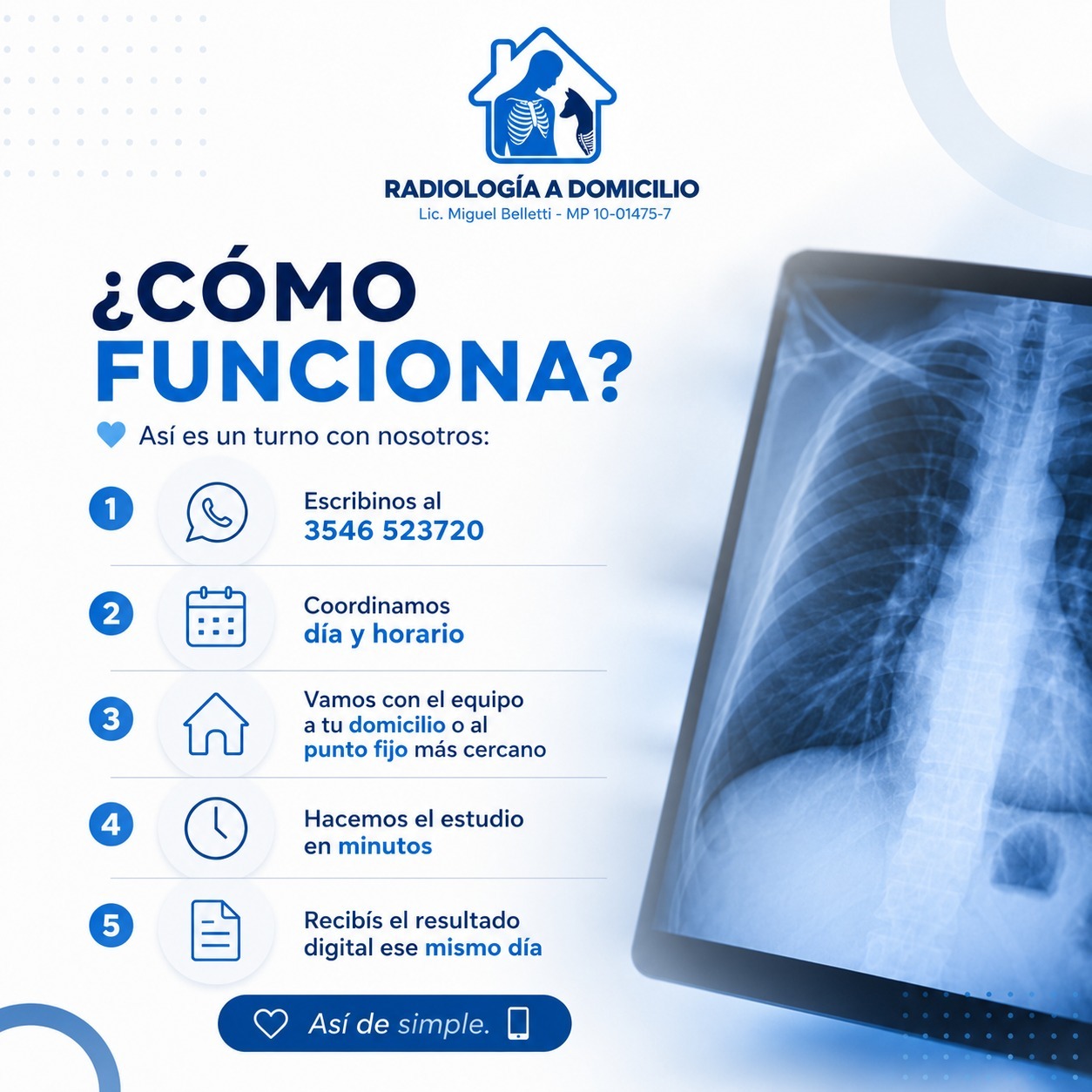 LIC. BELLETTI MIGUEL - SERVICIO DE RADIOLOGIA MOVIL — foto 2 de 4